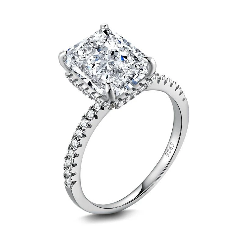 18K Gold Jasmine Ring + Wedding Band Ring - Image 6