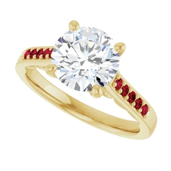 Crimson Pave Engagement Ring - Image 12