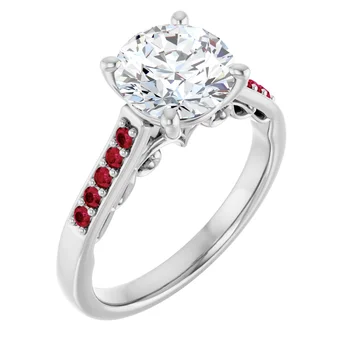 Crimson Pave Engagement Ring - Image 13