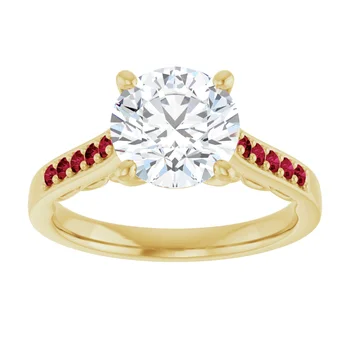 Crimson Pave Engagement Ring - Image 3