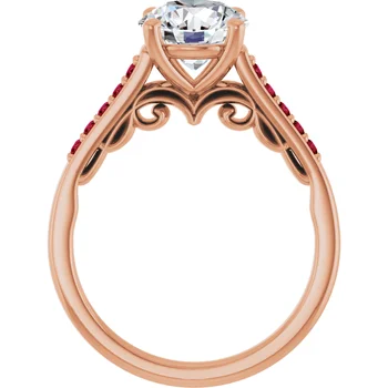Crimson Pave Engagement Ring - Image 5