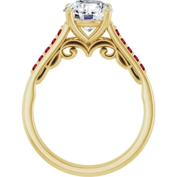 Crimson Pave Engagement Ring - Image 6