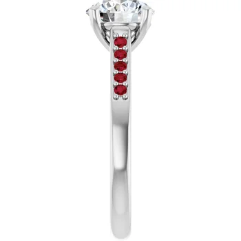 Crimson Pave Engagement Ring - Image 7