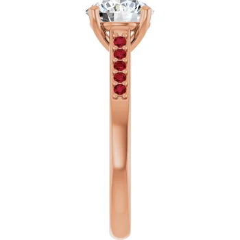 Crimson Pave Engagement Ring - Image 8