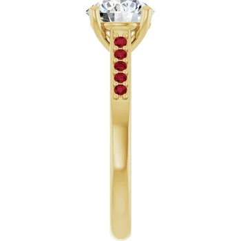 Crimson Pave Engagement Ring - Image 9