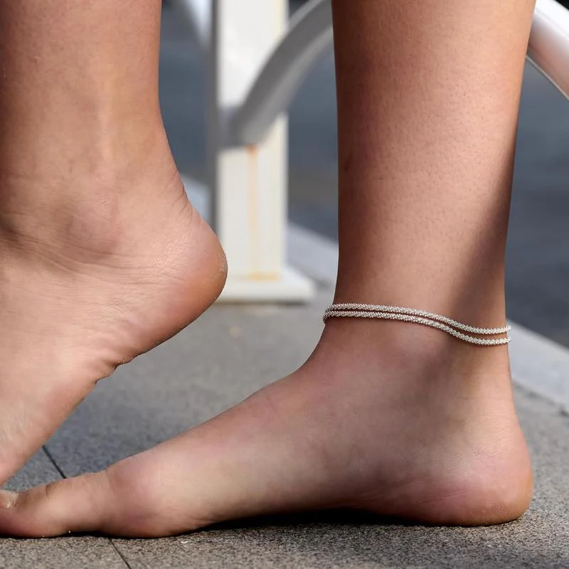 Dainty Layered Waterproof Anklet - Image 5
