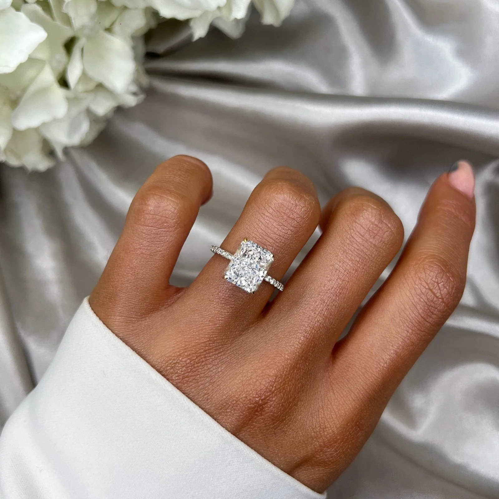 Gold Emerald Cut Jasmine Ring - Image 3