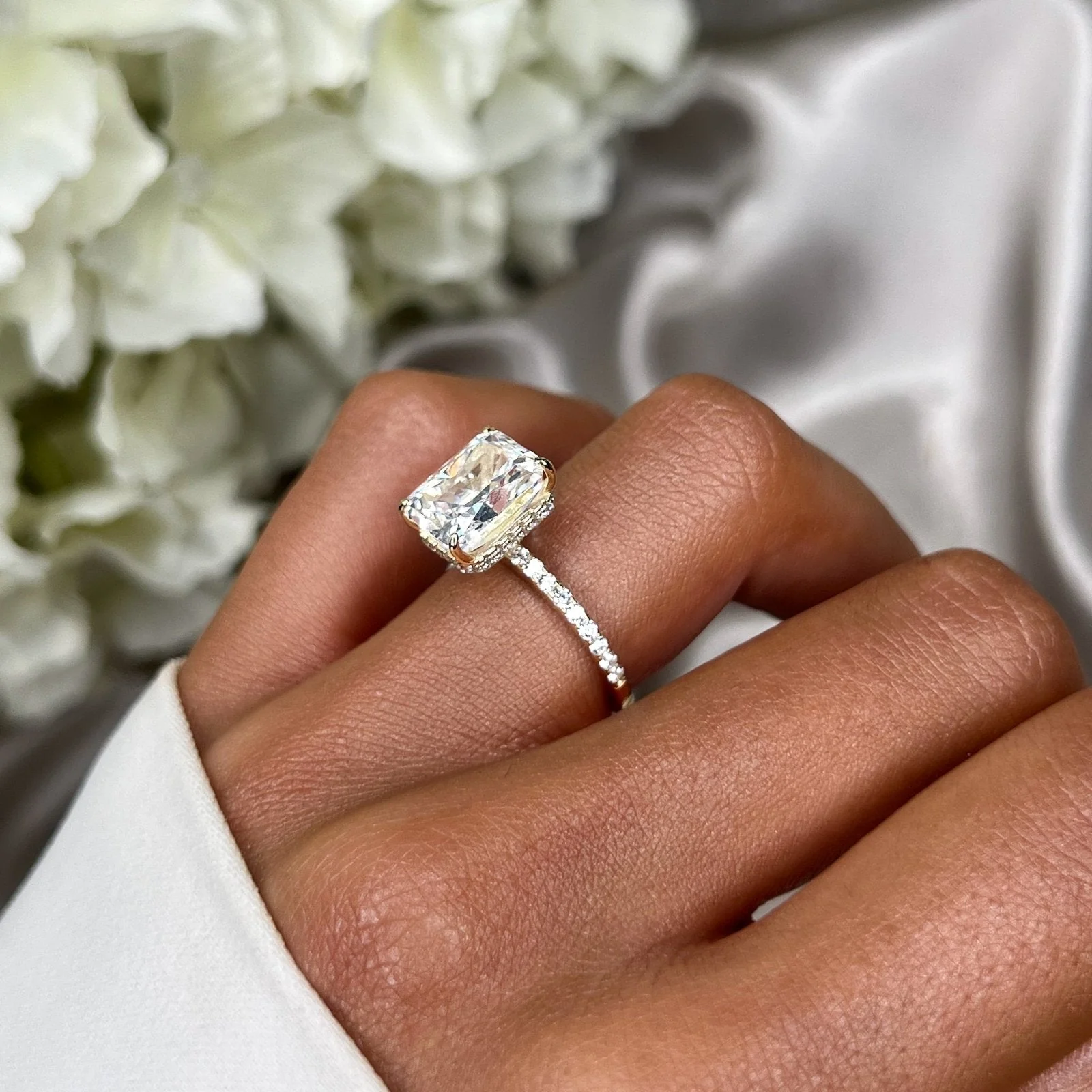 Gold Emerald Cut Jasmine Ring - Image 4
