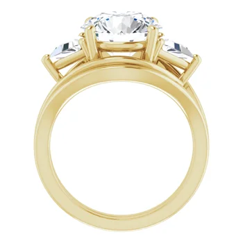 Golden Trio Solitaire Ring - Image 12
