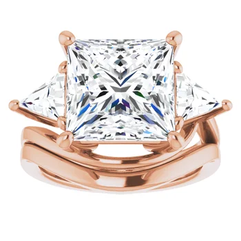Golden Trio Solitaire Ring - Image 5