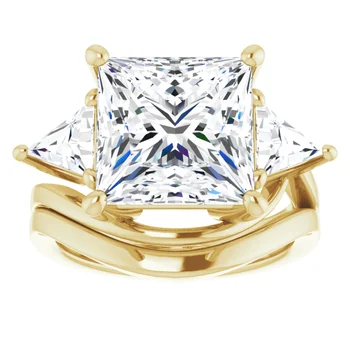 Golden Trio Solitaire Ring - Image 6
