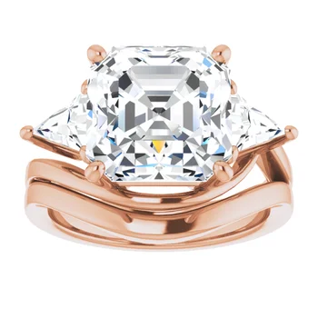Golden Trio Solitaire Ring - Image 8
