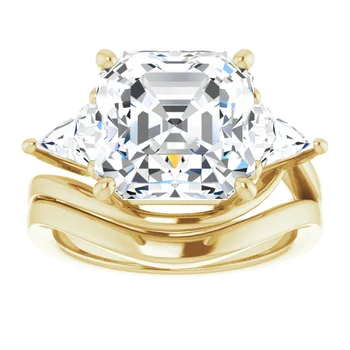 Golden Trio Solitaire Ring - Image 9