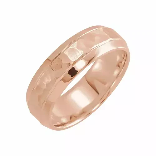 Hammered Wedding Band - Image 2