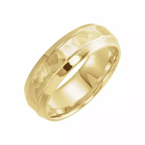 Hammered Wedding Band - Image 3