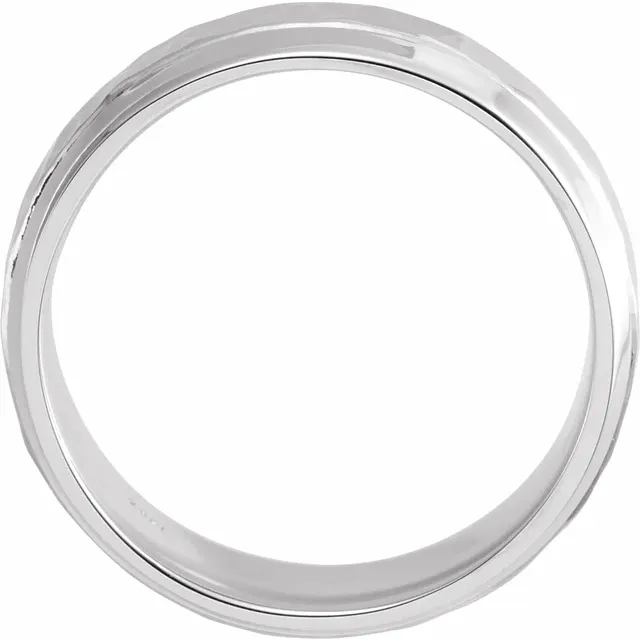 Hammered Wedding Band - Image 4