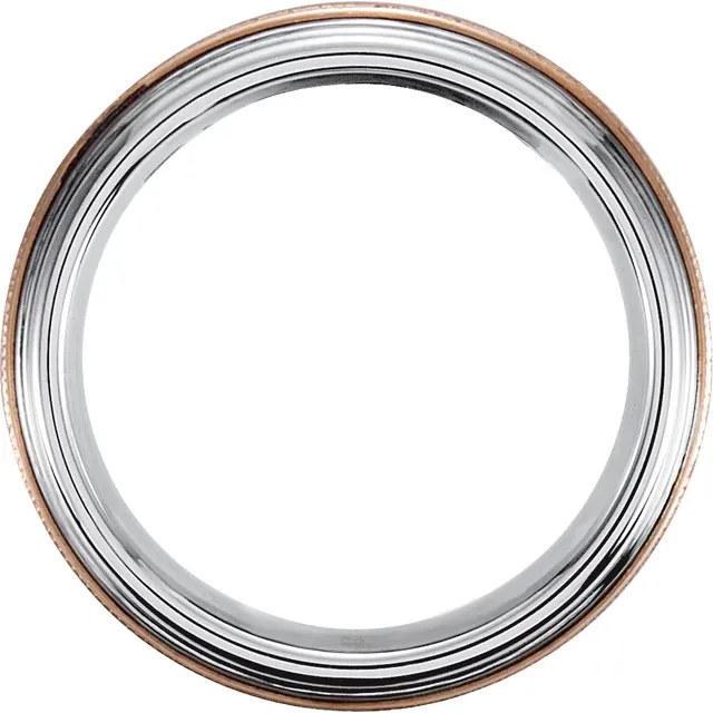 Mixed Metal Wedding Band - Image 2