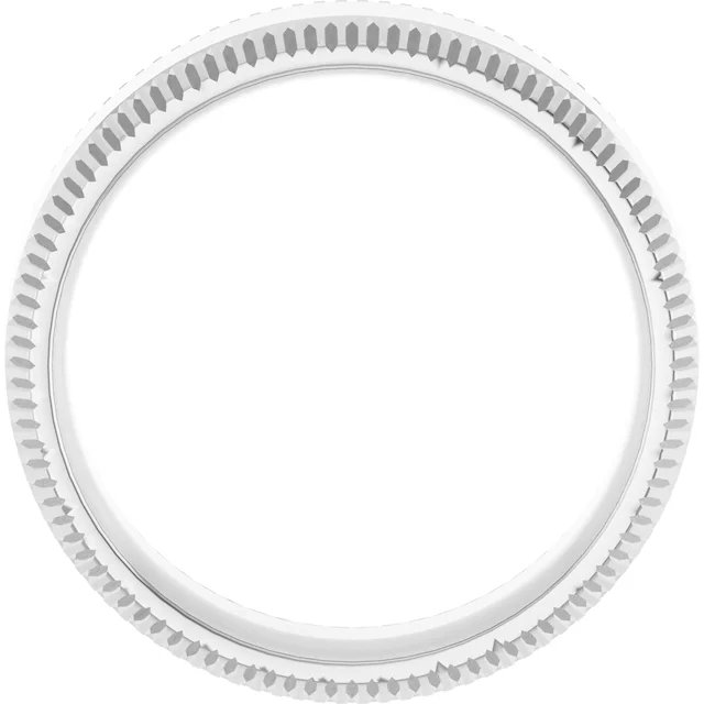 Sleek Edge Beveled Wedding Band - Image 4