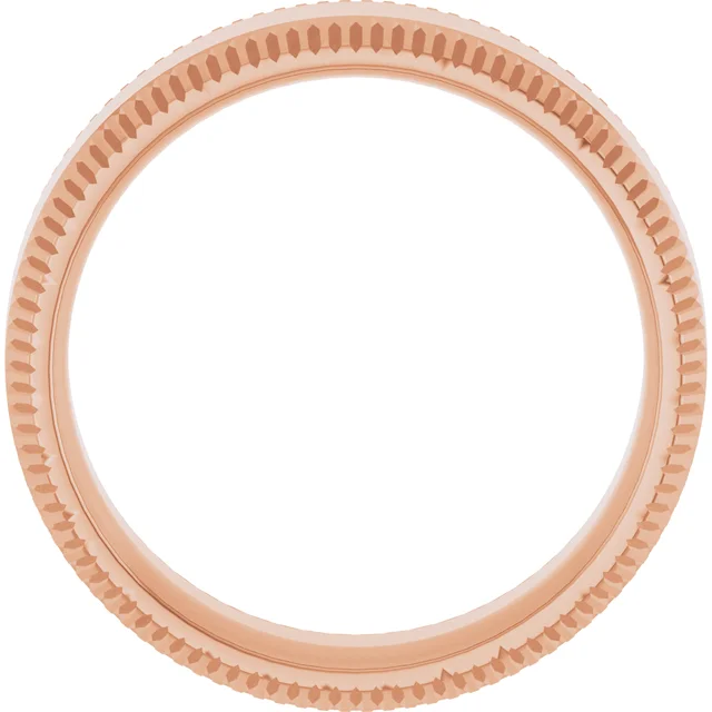 Sleek Edge Beveled Wedding Band - Image 5