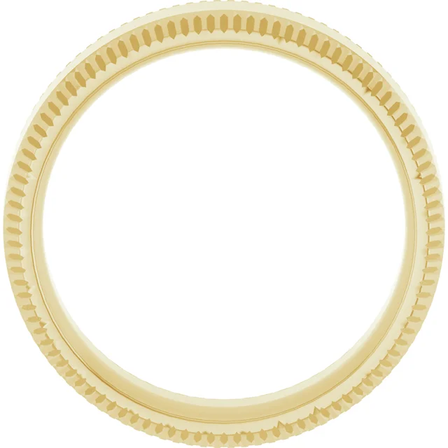 Sleek Edge Beveled Wedding Band - Image 6
