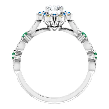 Sunset Halo Vintage Ring - Image 4