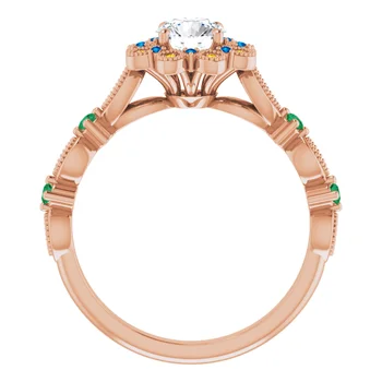 Sunset Halo Vintage Ring - Image 5
