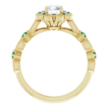 Sunset Halo Vintage Ring - Image 6