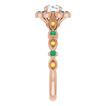 Sunset Halo Vintage Ring - Image 8