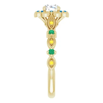 Sunset Halo Vintage Ring - Image 9