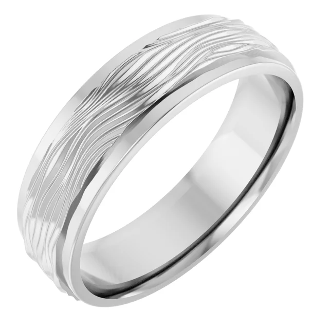 Textured Wedding Band - Image 10