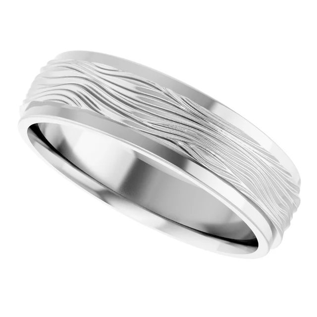 Textured Wedding Band - Image 13