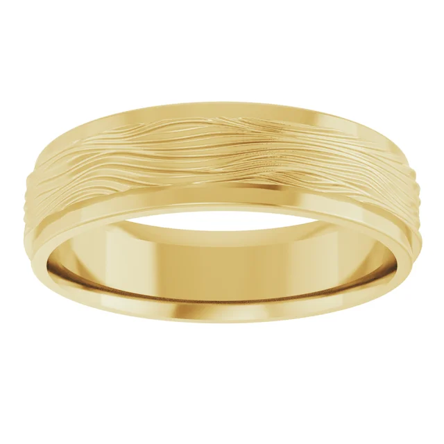 Textured Wedding Band - Image 3