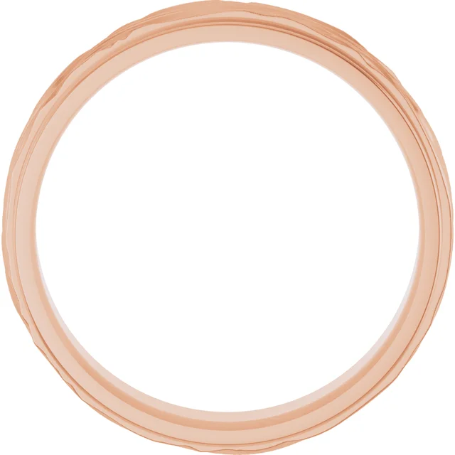 Textured Wedding Band - Image 5