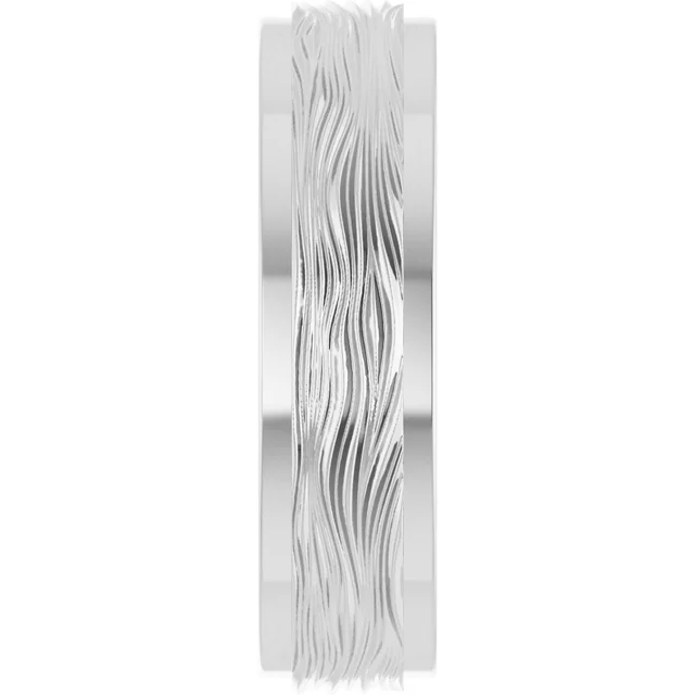 Textured Wedding Band - Image 7