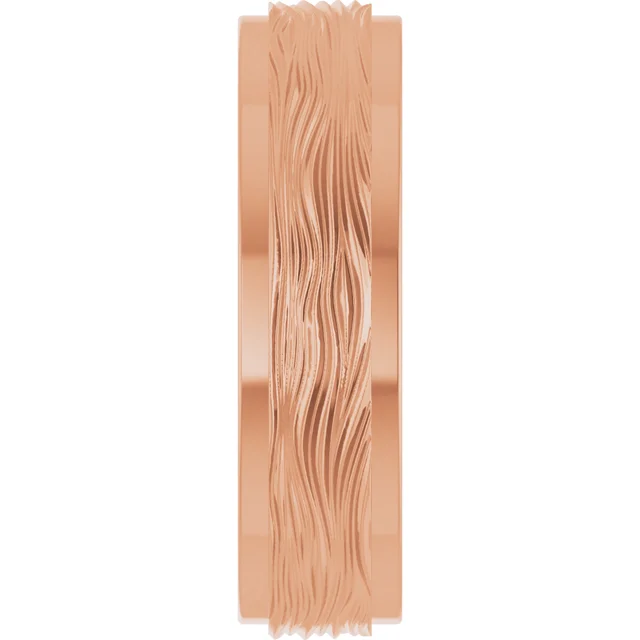 Textured Wedding Band - Image 8
