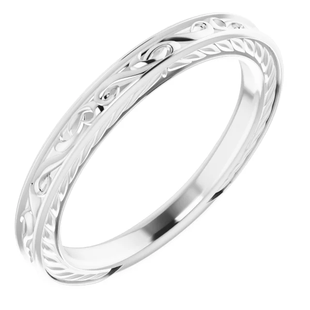 Timeless Romance Vintage Wedding Band - Image 13