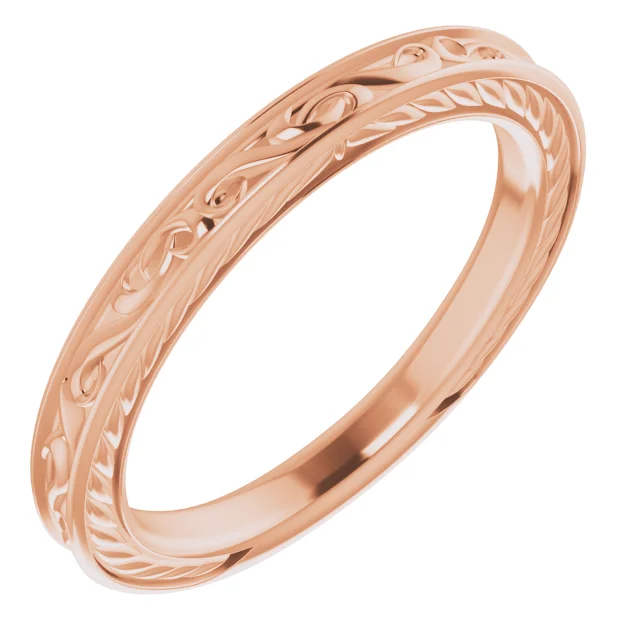 Timeless Romance Vintage Wedding Band - Image 14