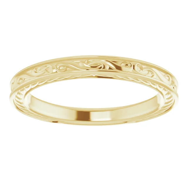 Timeless Romance Vintage Wedding Band - Image 3