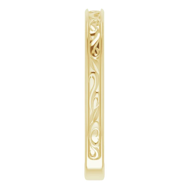 Timeless Romance Vintage Wedding Band - Image 9
