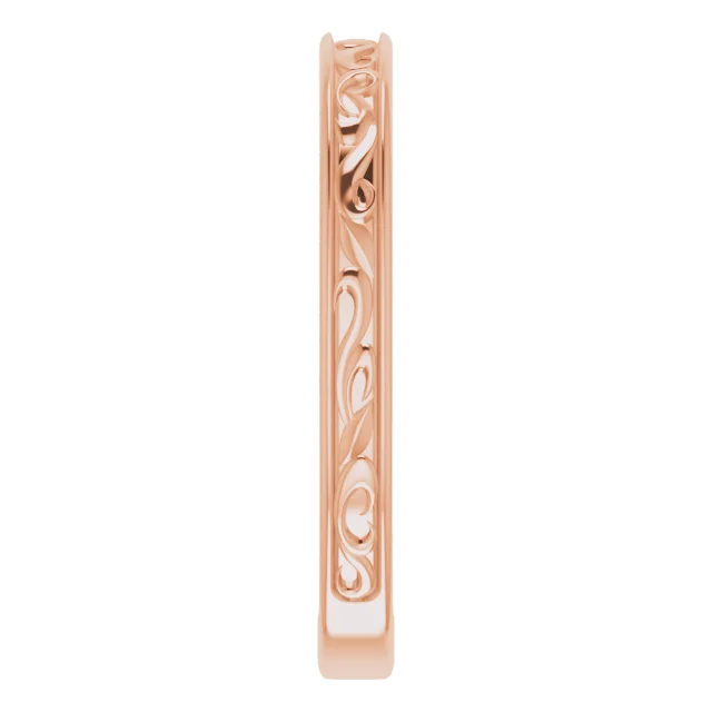 Timeless Romance Vintage Wedding Band - Image 8